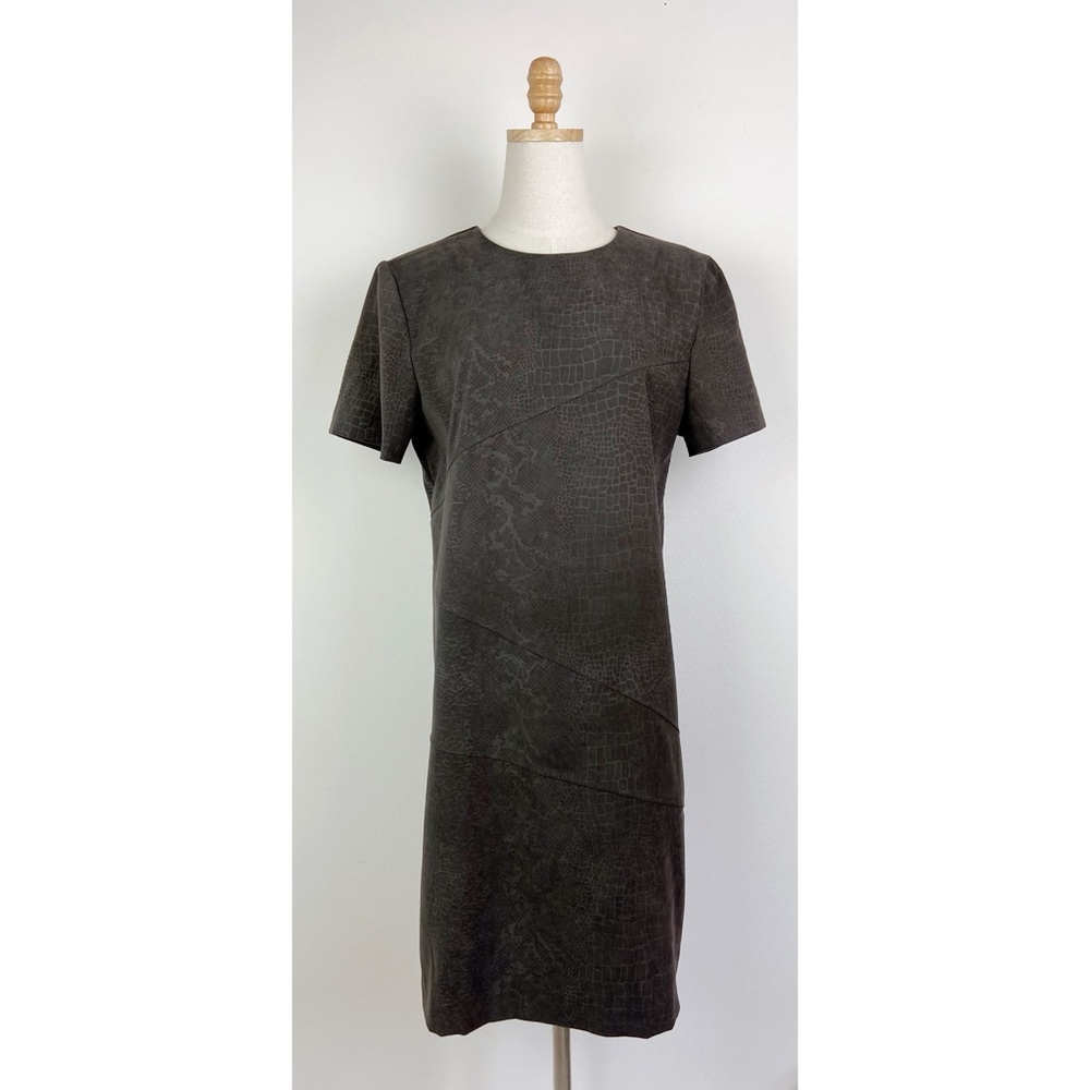 Sag Harbor Vintage Army Green Animal Print Dress